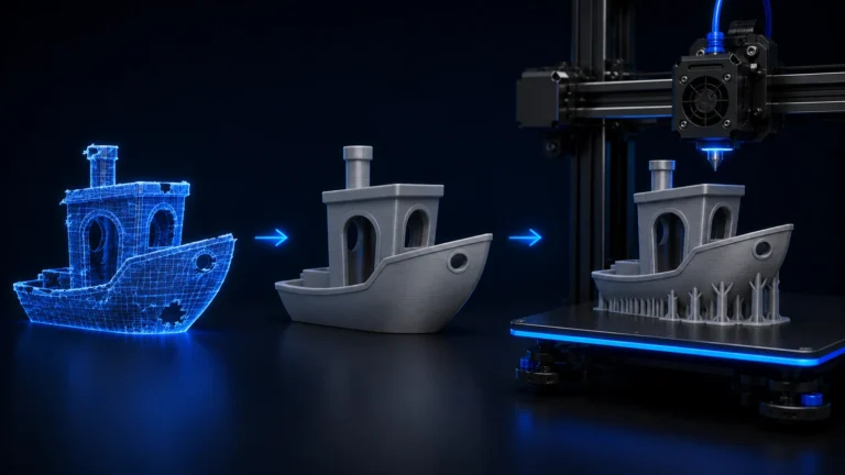 KI-Modell druckfertig machen: Mesh reparieren, skalieren und für FDM & Resin vorbereiten