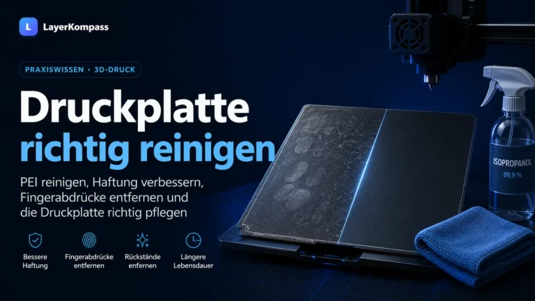 3D-Druckplatte richtig reinigen – PEI, Haftung und Fingerabdrücke