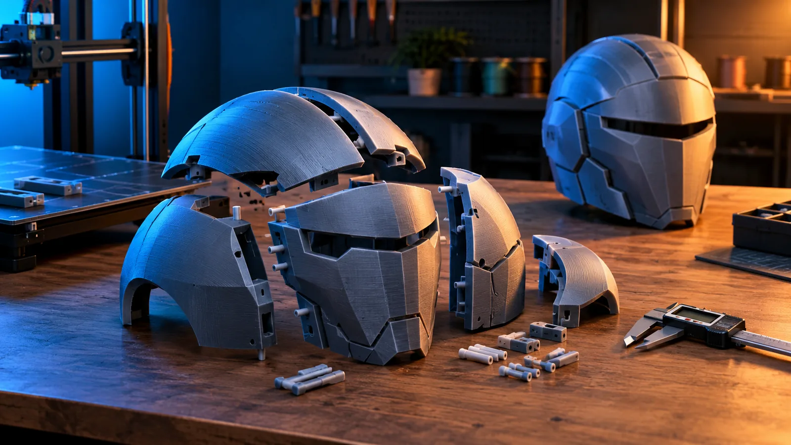 Große 3D-Druckmodelle richtig skalieren und teilen: Helme, Rüstungen & große STL-Dateien